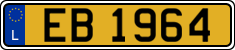License plate of Luxembourg, 2003 year system