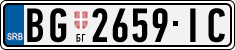 License plate of Serbia, Cars
