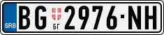 License plate of Serbia, Cars