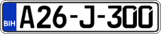 License plate of Bosnia and Herzegovina, Regular plates