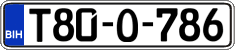 License plate of Bosnia and Herzegovina, Regular plates