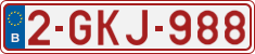 License plate of Belgium, Regular plates (2010)