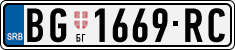 License plate of Serbia, Cars