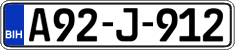 License plate of Bosnia and Herzegovina, Regular plates
