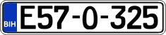 License plate of Bosnia and Herzegovina, Regular plates