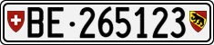 License plate of Switzerland, Cars