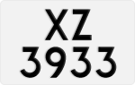 License plate of Hong Kong, AB 1234