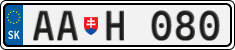 License plate of Slovakia, Oldtimers