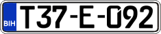 License plate of Bosnia and Herzegovina, Regular plates