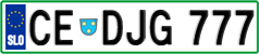 License plate of Slovenia, Vanity Plates