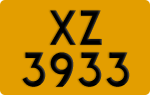 License plate of Hong Kong, AB 1234