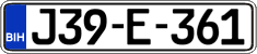 License plate of Bosnia and Herzegovina, Regular plates