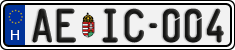 license plates of Hungary, Regular plates (2022)