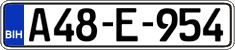License plate of Bosnia and Herzegovina, Regular plates
