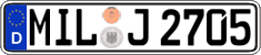 German license plate, Regular plates