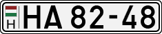 license plates of Hungary, Army (1990)