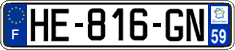 French license plate, SIV (ordinary)