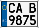 License plate of Bulgaria, Motorcycles