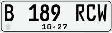 License plate of Indonesia, Regular plates