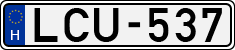 license plates of Hungary, Cars (1990)