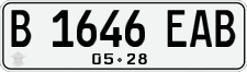 License plate of Indonesia, Regular plates