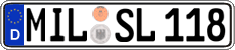 German license plate, Regular plates