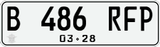 License plate of Indonesia, Regular plates