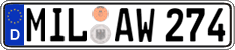 German license plate, Regular plates