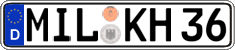 German license plate, Regular plates