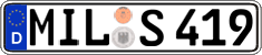 German license plate, Regular plates