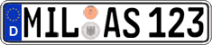 German license plate, Regular plates