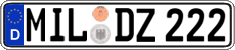 German license plate, Regular plates