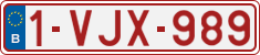 License plate of Belgium, Regular plates (2010)