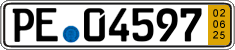 German license plate, Short-term transit plates