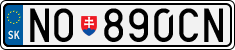 License plate of Slovakia, Cars