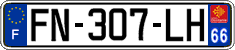 French license plate, SIV (ordinary)