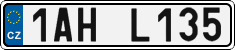 License plate of the Czech Republic, Cars (2001)