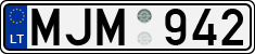 License plate of Lithuania, Cars