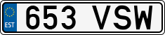 License plate of Estonia, Regular car plates