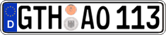 German license plate, Regular plates