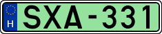 license plates of Hungary, Electric vehicles (1990)