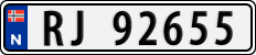 License plate of Norway, Cars