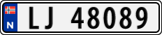 License plate of Norway, Cars
