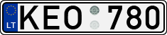 License plate of Lithuania, Cars