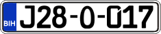 License plate of Bosnia and Herzegovina, Regular plates