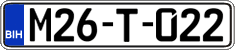 License plate of Bosnia and Herzegovina, Regular plates