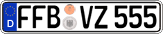 German license plate, Regular plates