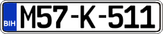 License plate of Bosnia and Herzegovina, Regular plates