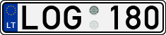 License plate of Lithuania, Cars
