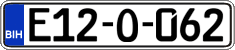 License plate of Bosnia and Herzegovina, Regular plates